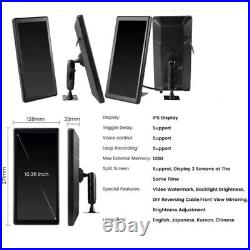 10.36 Monitor R L Side Electronic 2XRear Back View Mirror Camera For Blind Area