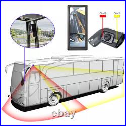 10.36 Monitor R L Side Electronic 2XRear Back View Mirror Camera For Blind Area