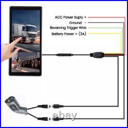 10.36 Monitor R L Side Electronic 2XRear Back View Mirror Camera For Blind Area