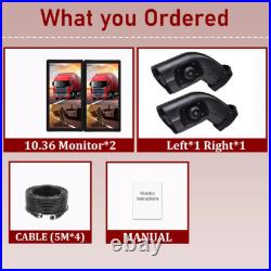 10.36 Monitor R & L Side Electronic Rear View Mirror Camera For Side Blind Area