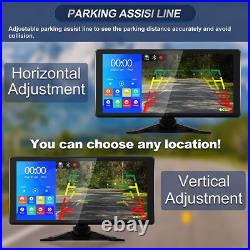 10.36 Quad Monitor DVR 1080P Mirror Arm Rear View Backup Cameras Truck Caravan