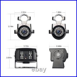 10.36 Quad Monitor DVR 1080P Mirror Arm Rear View Backup Cameras Truck Caravan