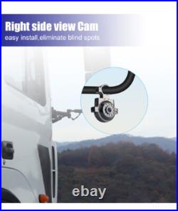 10.36 Quad Monitor DVR 1080P Mirror Arm Rear View Backup Cameras Truck Caravan