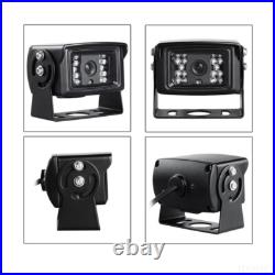 10.36 Quad Monitor DVR 1080P Mirror Arm Rear View Backup Cameras Truck Caravan