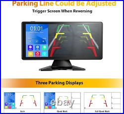 10.36 Quad Monitor DVR 1080P Mirror Arm Rear View Backup Cameras Truck Caravan