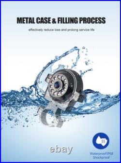 10.36 Quad Monitor DVR 1080P Mirror Arm Rear View Backup Cameras Truck Caravan