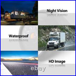 10.36 Quad Monitor DVR 1080P Mirror Arm Rear View Backup Cameras Truck Caravan