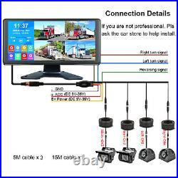 10.36 Quad Split Touchscreen IPS Monitor DVR Reversing Backup Rear View Camera