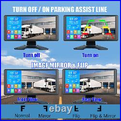 10.36 Touch Quad Monitor DVR 4x 1080P Backup camera For Truck Bus Van Reversing