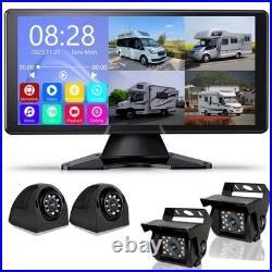 10.36 Touch Screen DVR Monitor Bluetooth MP5 1080P Side Backup Camera For Truck