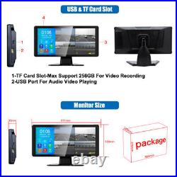 10.36 Touch Screen Quad Monitor DVR Bluetooth+360° View Front Side Rear Cameras