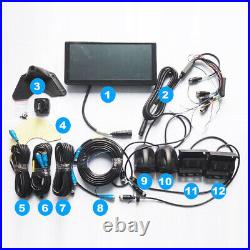 10.36 Touch Screen Quad Monitor DVR Bluetooth+360° View Front Side Rear Cameras