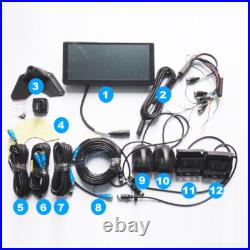 10.36 Touch Screen Quad Split Monitor DVR 12-36V 4x Front Side Rear View Camera