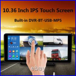 10.36 Touchscreen IPS DVR Quad Monitor 360 Front/Side Rear View Cameras Package