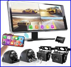 10.36 Wireless CarPlay Screen 4CH Dash Cam with Android Auto with Backup Camera
