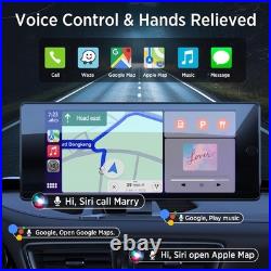 10.36 Wireless CarPlay Screen 4CH Dash Cam with Android Auto with Backup Camera
