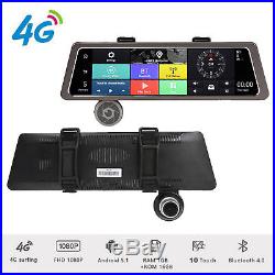 10'' 4G Car DVR Camera GPS WiFi Android 5.1 Car Rear View Mirror Camera Dash Cam
