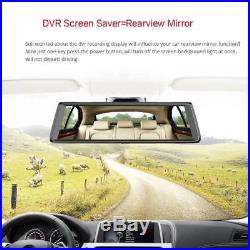 10'' 4G WIFI 1080P Car DVR GPS Android Dual Lens Rear View Mirror Reverse Camera