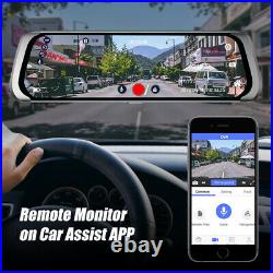 10 Dash Cam Recorder Rearview mirror FHD1080P with Rear Camera Car DVR 4G/WIFI