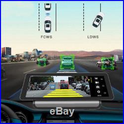 10 Full HD Touch IPS 4G ADAS Car GPS Wifi Android Rearview Camera DVR Recorder