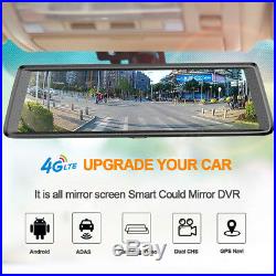 10 IPS 4G car dvrs Android mirror with rear view camera ADAS Bluetooth WIFI DVR