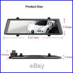 10 IPS 4G car dvrs Android mirror with rear view camera ADAS Bluetooth WIFI DVR