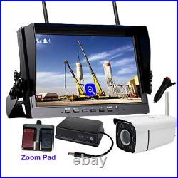 10'' IPS Monitor Wireless 30x Zoom Car Backup Rear Front Camera For Tower Crane