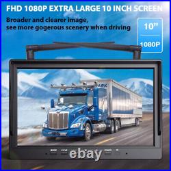 10'' IPS Monitor Wireless 30x Zoom Car Backup Rear Front Camera For Tower Crane