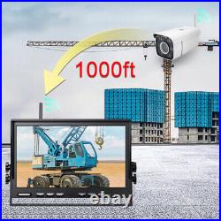 10'' IPS Monitor Wireless 30x Zoom Car Backup Rear Front Camera For Tower Crane