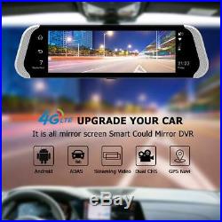 10 Inch 4G WIFI Car DVR Mirror HD 1080P Dual Lens Dash Cam Rear View Camera US
