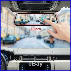 10 Inch 4G WIFI Car DVR Mirror HD 1080P Dual Lens Dash Cam Rear View Camera US