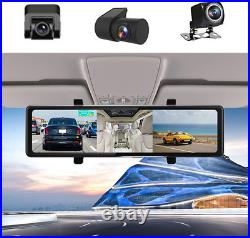 10 Mirror Cam, 3 Channel Front inside and Rear View Mirror Backup Camera, Triple 10 Mirror Cam, 3 Channel Front inside and Rear View Mirror Backup Camera, Triple