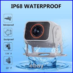 10'' RV Backup Camera Wired System, 4 HD 1080P Rear View IP68 Waterproof 150°