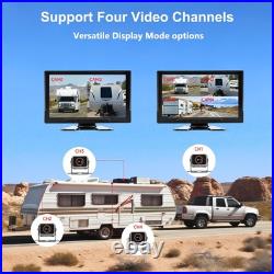10'' RV Backup Camera Wired System, 4 HD 1080P Rear View IP68 Waterproof 150°