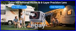 10'' RV Backup Camera Wired System, 4 HD 1080P Rear View IP68 Waterproof 150°