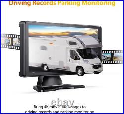 10 Touch Screen Quad Monitor 360° Parking DVR Side Backup Cameras For Truck RV