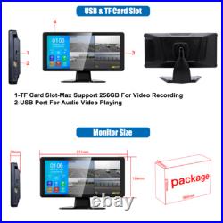 10 Touch Screen Quad Monitor 360° Parking DVR Side Backup Cameras For Truck RV
