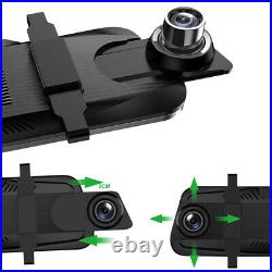 10 inch 1080P Car Mirror DVR Dash Cam Recorder Rear View Camera Dual Lens Night