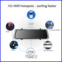 10in Dual Lens WiFi Car DVR Dash Auto Rear view Mirror Camera GPS Navi Recorder