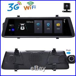 10inch 3G Wifi 1080P Dual Lens Car GPS Navigation Mirror Camera with Rear View Cam