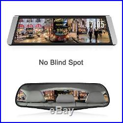 1296P Dual Lens Car DVR Rear View Mirror Dash Cam Vehicle Video Camera Recorder