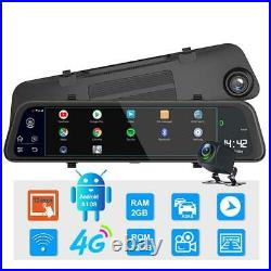 12'' Android 8.1 Car Dash DVR Rearview Mirror Recorder Night Vision Camera Kit