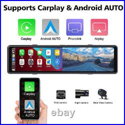 12'' Car DVR Dashboard Camera Android Auto ADAS Rear View Mirror Video Recorde