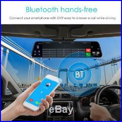 12 Touch 4G Android8.1 Car DVR Camera GPS BT ADAS WiFi Rearview Mirror Dash Cam
