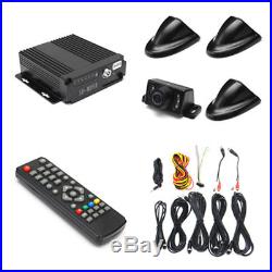 27Pcs 4CH Full View Car DVR Video Recorder Kit Security Camera Accessories New