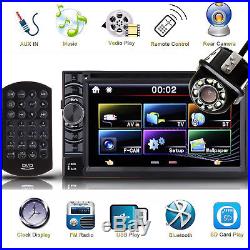 2 Din Bluetooth Car Stereo Audio DVD Player Radio with Rear View Backup Camera