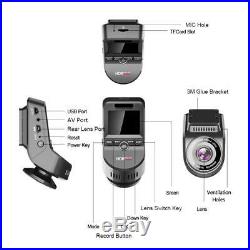 2 Front 4K 2160P Dual Lens Dash Cam Car DVR Camera 1080P HD Rearview Cam 170°
