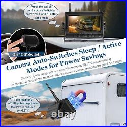 2 Solar Magnetic Wireless Backup Camera 7 HD Monitor Rear View System Kit