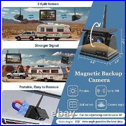 2 Solar Magnetic Wireless Backup Camera 7 HD Monitor Rear View System Kit