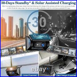 2 Solar Magnetic Wireless Backup Camera 7 HD Monitor Rear View System Kit